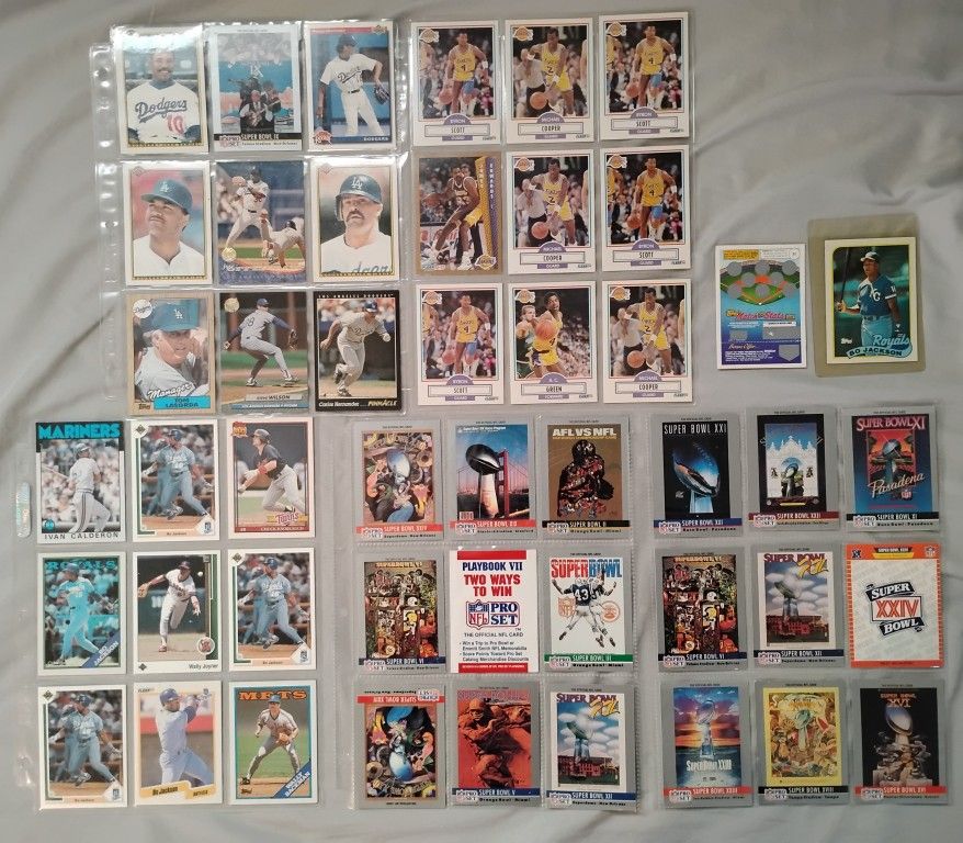 Lot Of 47 Dodgers, Lakers,Super Bowls and More Sports Cards