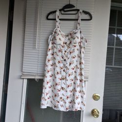 White Floral Summer Dress