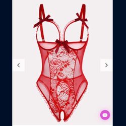Crotchless Lace Mini Bodysuit plus size