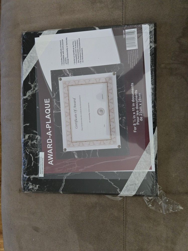 8.5 X11 Black Marble Plaque