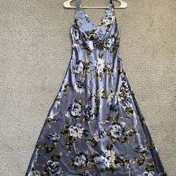 Jones New York Metallic Lily Floral Women’s Midi Dress Size Small