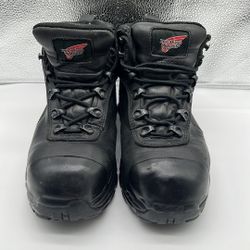 Red Wing Boots 2325 Womens Size 7 D Safety Metguard Black Waterproof