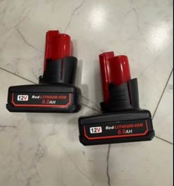 [2-PACK] UNBRANDED/AFTERMARKET FOR MILWAUKEE M12 [48-11-2460] 12V 6.0 AH BATTERY
