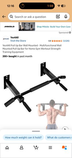 Wall Mounted Pull Up Chin Up