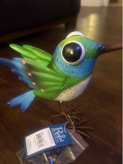 New Regal Art & Gift 42" Rocker Hummingbird Metal Garden Stake