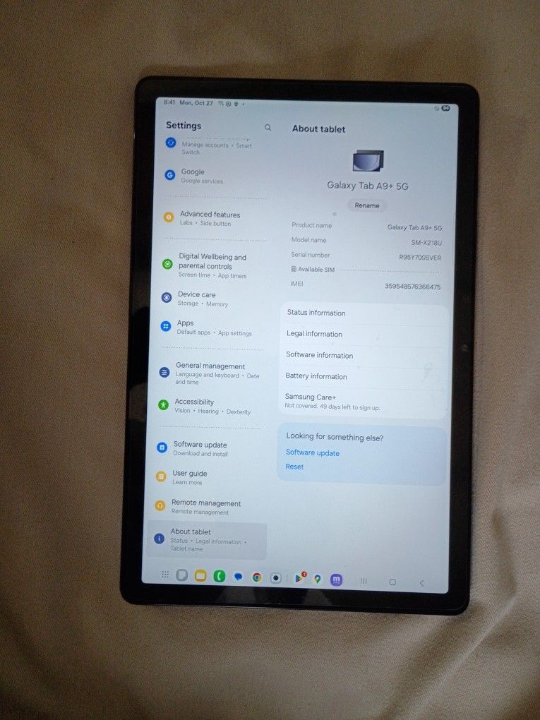 Galaxy Tab 9A Plus 5G Metro by T-Mobile Like New