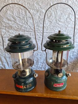 Vintage Coleman 2 mantel gas lanterns