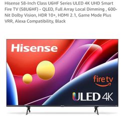 Hisense 58-Inch Class U6HF Series ULED 4K UHD Smart Fire TV