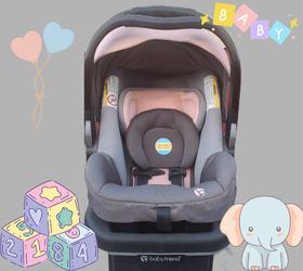 Baby Trend Car Seat W/Base (Pink/gray)