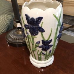 Vintage Iris Pattern Vase