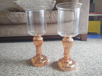 Copper looking candle holders