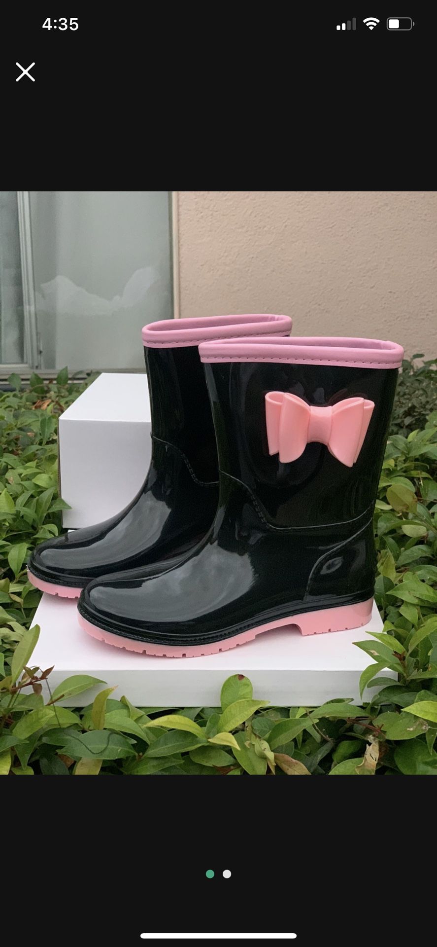 Rain boots For Kids Girls Sizes 11,12,13,1,2,3,4