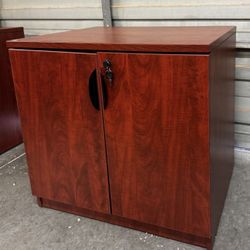 Manage Your Space! Used - Cherry Storage Cabinet