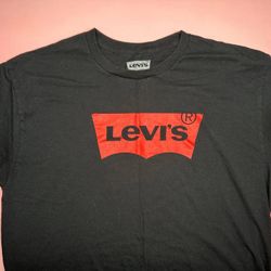 LEVIS BLACK T SHIRT CLOTHES MEN SIZE L A5