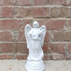 Vintage Signed A. Santini Angel/Mandolin Music Box (JesusLovesMe)