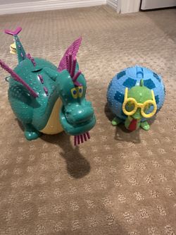 Disney Parks Main Street Electrical Parade Petes Dragon Elliot And Turtle Popcorn Buckets