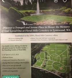 3 cemetery plots Floral Hills