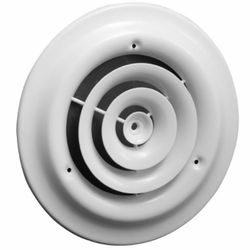 10" Round Ceiling Diffuser - Easy Air Flow - HVAC Vent Duct Cover [White] - [Outer Dimensions: 13.75"]

