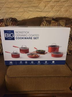 The Big One Nonstick Ceramic-Coated Cookware 10 Piece Set