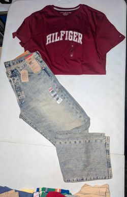 New Men Tommy Hilfiger med T-Shirt & 32x32 Levi's 501 Jeans outfit