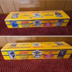 1990 Score collector set (704 cards 54 magic motion trivia cards, unopened, sealed box) $20, thanks.
