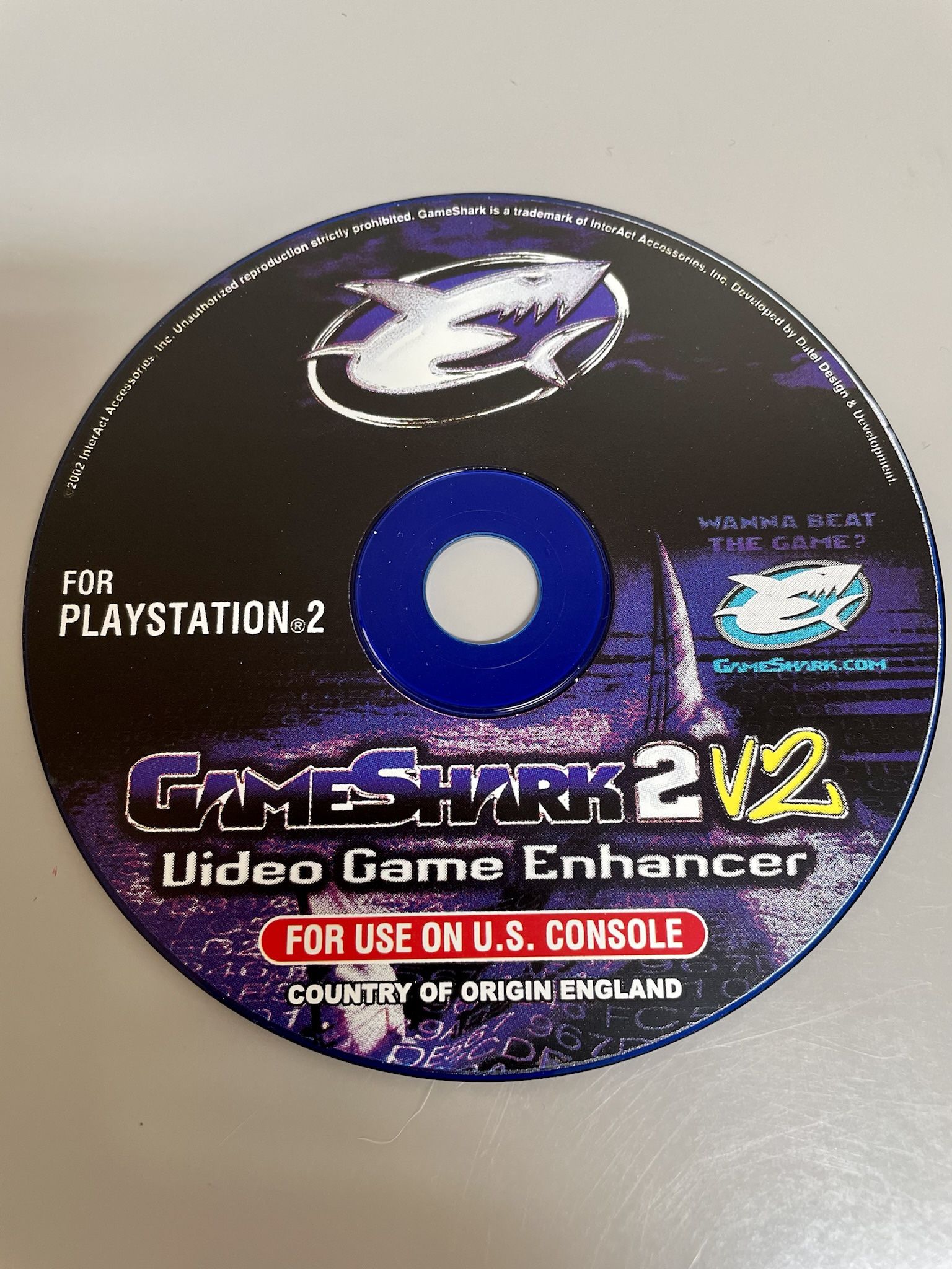 GameShark 2 with Code Archive Disc Playstation 2 PS2 Used