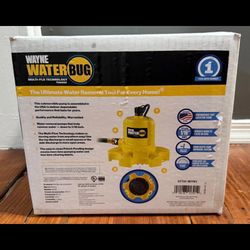 Wayne 1/6 HP WaterBUG Submersible Utility Pump with Multi-Flo Technology WWB