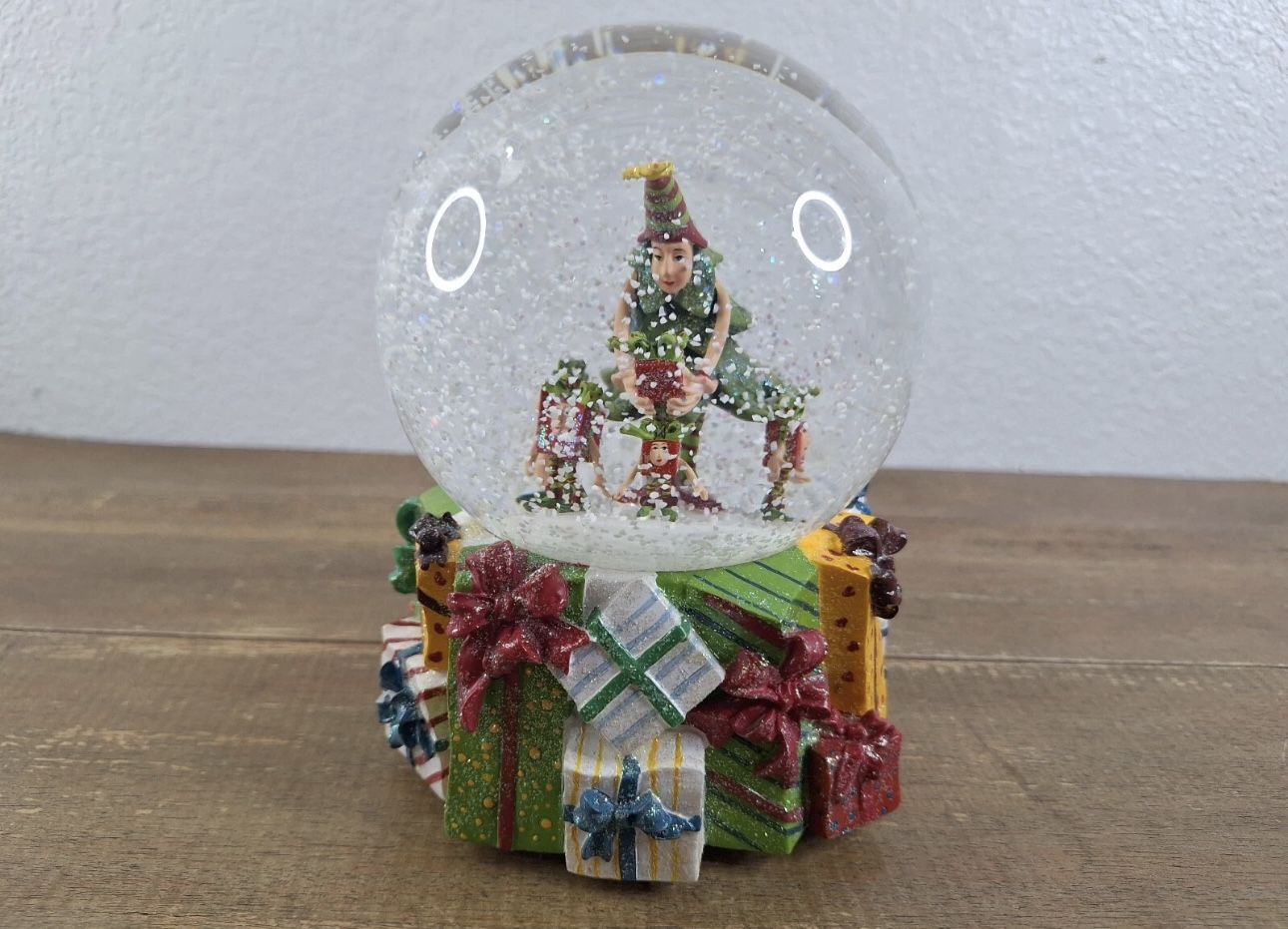 Christmas decorations presents Trees Music Box Snow Globe Holiday Gift Elves blower Glitter