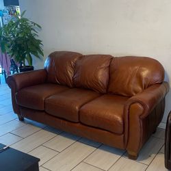 Brown Leather Sofa