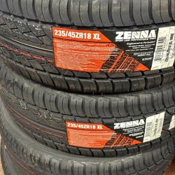 235/45/18 New Tires Zenna 