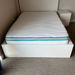 IKEA MALM FULL BED + MATTRESS