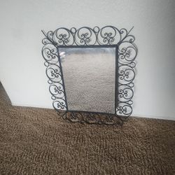Antique Wrought Iron mirror