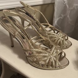 Gold Sparkly heels