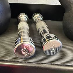 Pair 1kg(2.2lb) Beauty Chrome Dumbbells