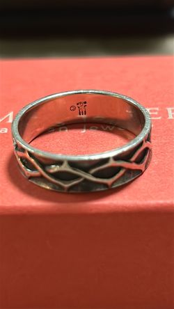 retired sterling silver Crown of Thorns band ring from James Avery