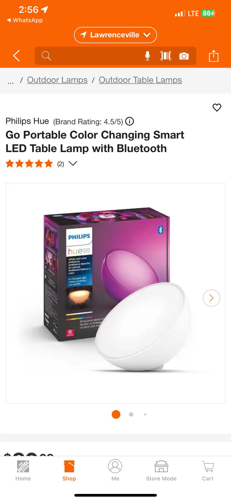 Go Portable Color Changing Smart LED Table Lamp with Bluetooth