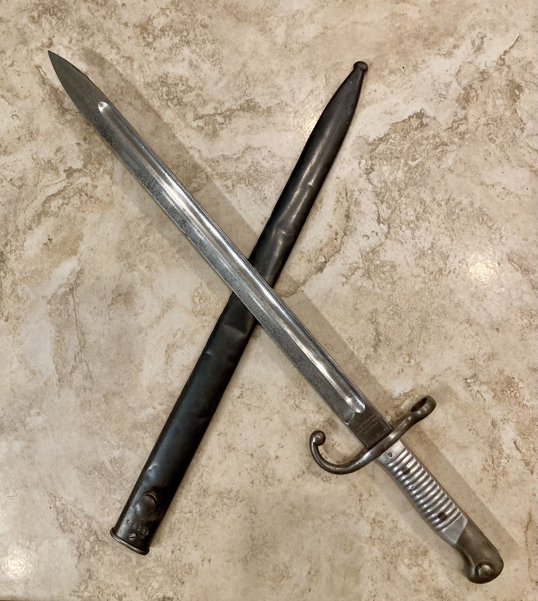 Antique Modelo Argentino 1891 Mauser Bayonet Weyersberg Kirschbaum & Co Solingen