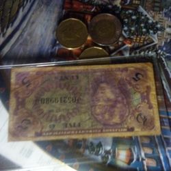 Military Payment 5 Cents 1965 Bill Money