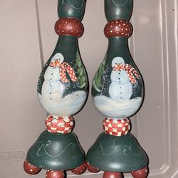 Snowman Candle Holders