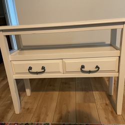 White 2 Drawer Console Table