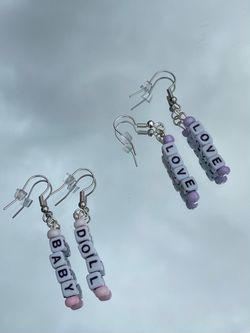 Lettered Earrings
