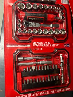 Hyper tough 53 piece socket and bit set