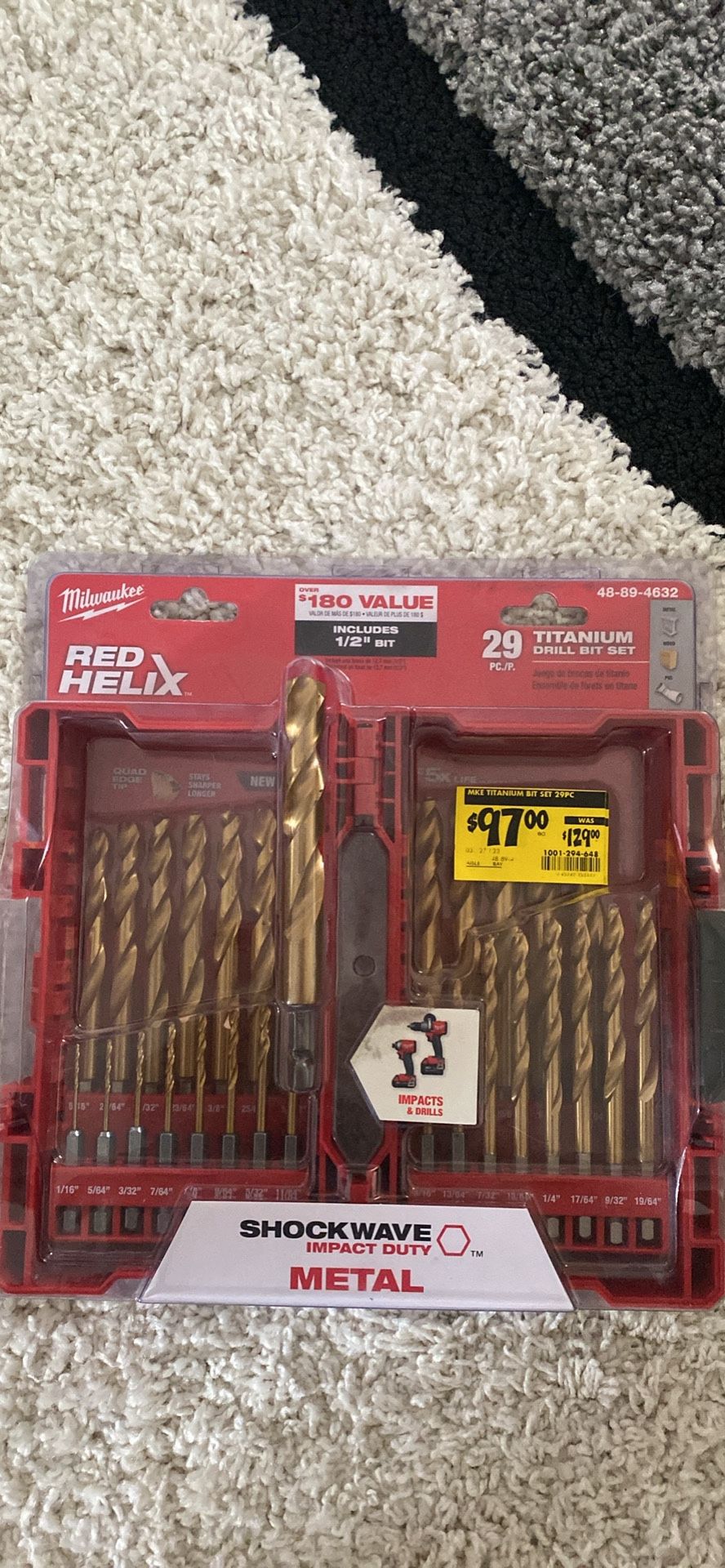 29 Piece Titanium Drill Bit Set
