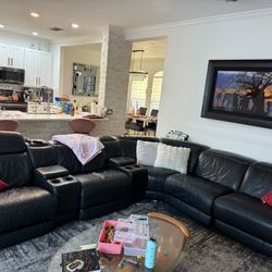 Leather sectional recliner from El Dorado  