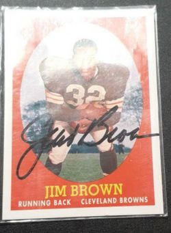 Jim Brown Autographed Card