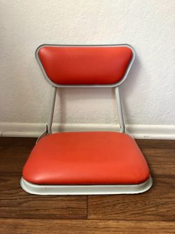 Vintage Retro Portable Folding Stadium Bleachers Cushioned Seat w/Backrest Metal Frame
