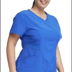 Cherokee, Royal Blue V-Neck Scrub Top (New)