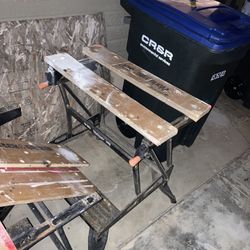 Two Portable Work Tables