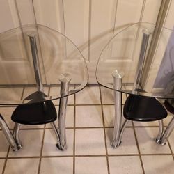 (Set Of 2) Ashley Furniture Signature Design Occasional Table Set w/ Glass Tops!!!