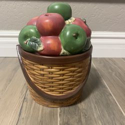 Glass Apple Cookie Jar